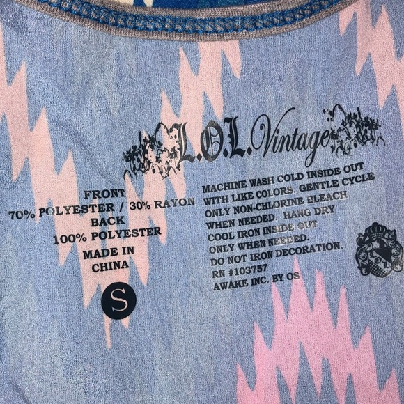 LOL Vintage small peace & love graphic top - Picture 4 of 7